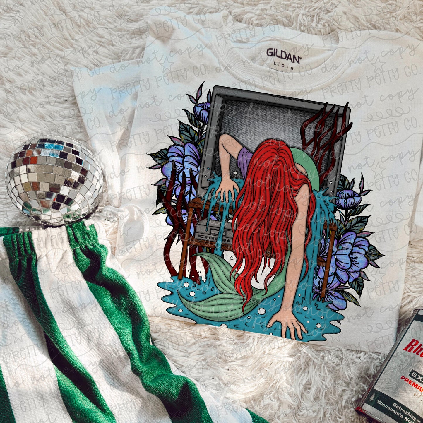 Haunted Mermaid Shirt | Spooky Mermaid Graphic Tee | Halloween Mermaid Shirt for Women