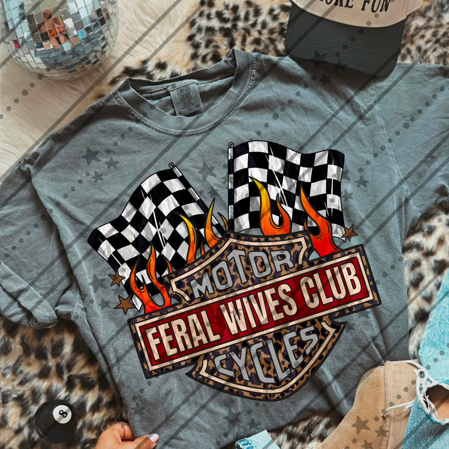 Feral Wives Club Shirt | Funny Wife Graphic Tee | Trendy Women's Shirt | Sassy Marriage Apparel | Cute Gift for Wife