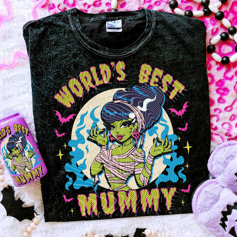 World’s Best Mummy Shirt | Cute Retro Mom Graphic Tee | Funny Mother’s Day Gift Unisex Tee | Cozy Mom Life Shirt - Pretty Petty Co