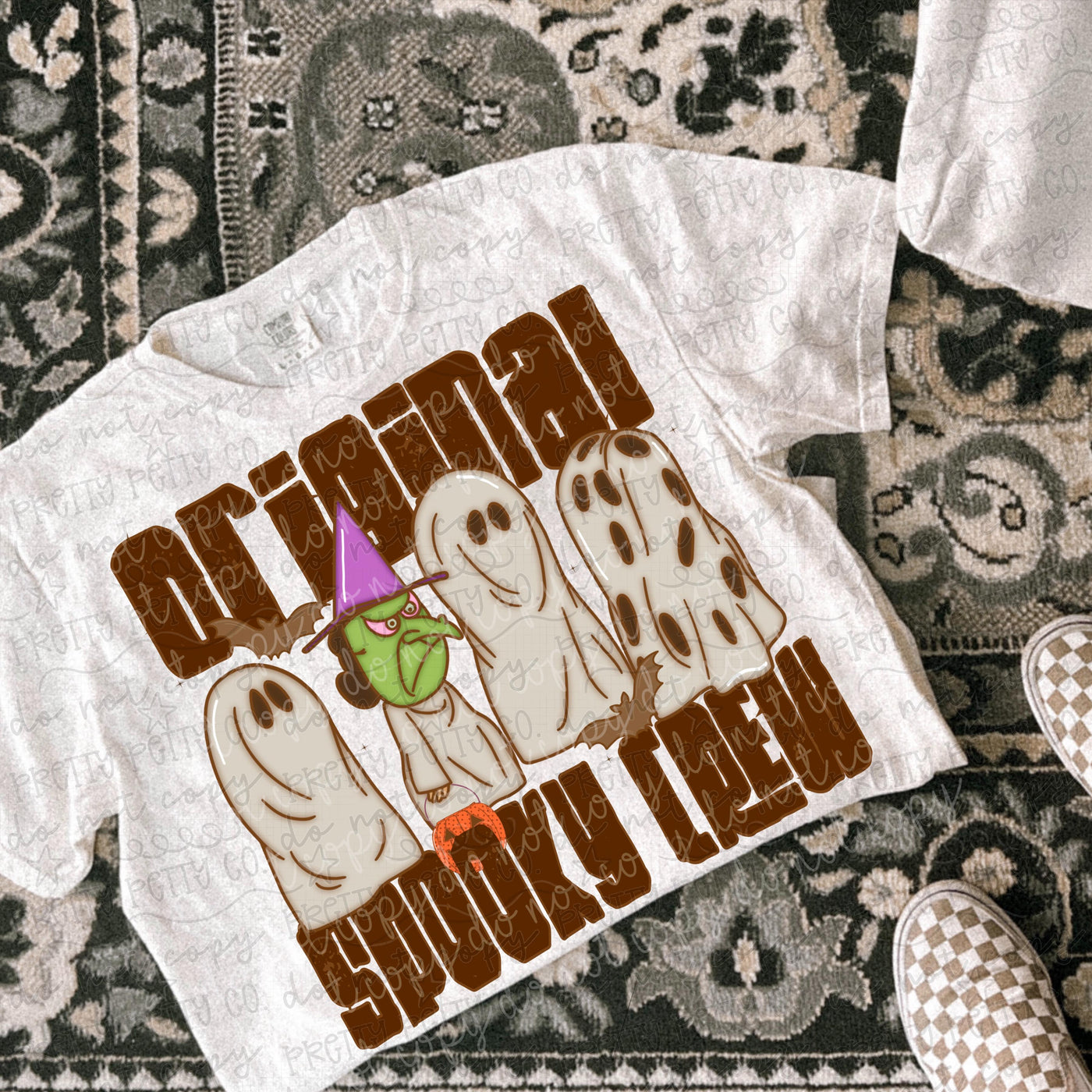 Original Spooky Crew Ghost Witch Halloween Shirt – Retro Spooky Season Graphic Tee
