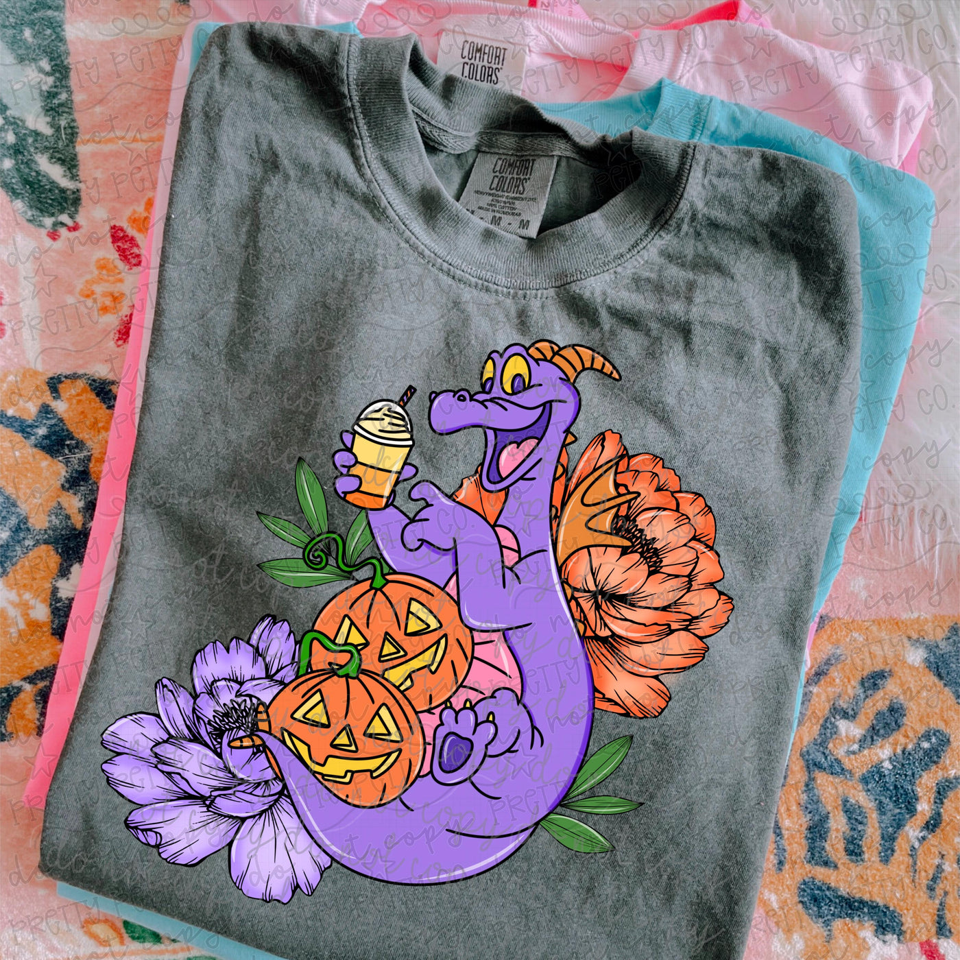 Purple Dragon Pumpkin Halloween Comfort Colors Shirt – Spooky Fall Graphic Tee