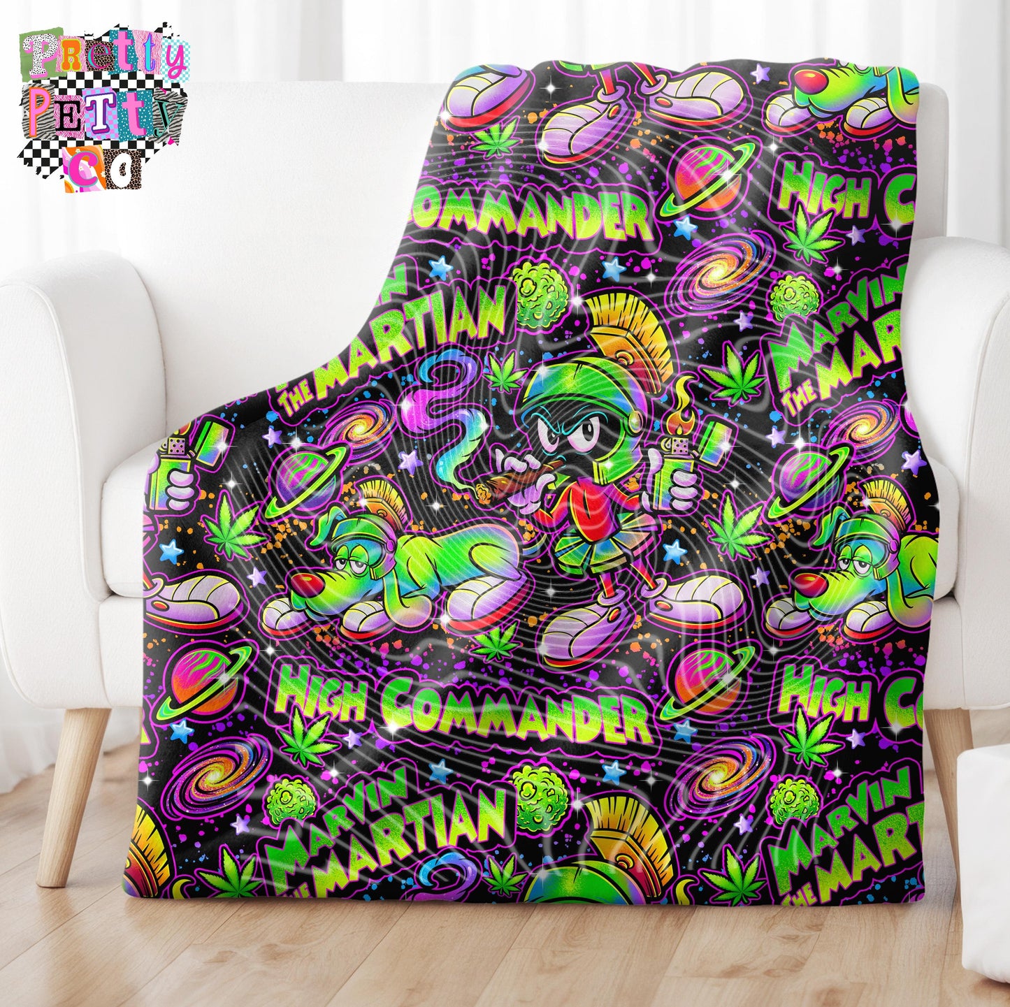 High Commander Blanket – Plush Throw, Soft Cozy Nostalgic Cartoon Fan Blanket, Limited Edition