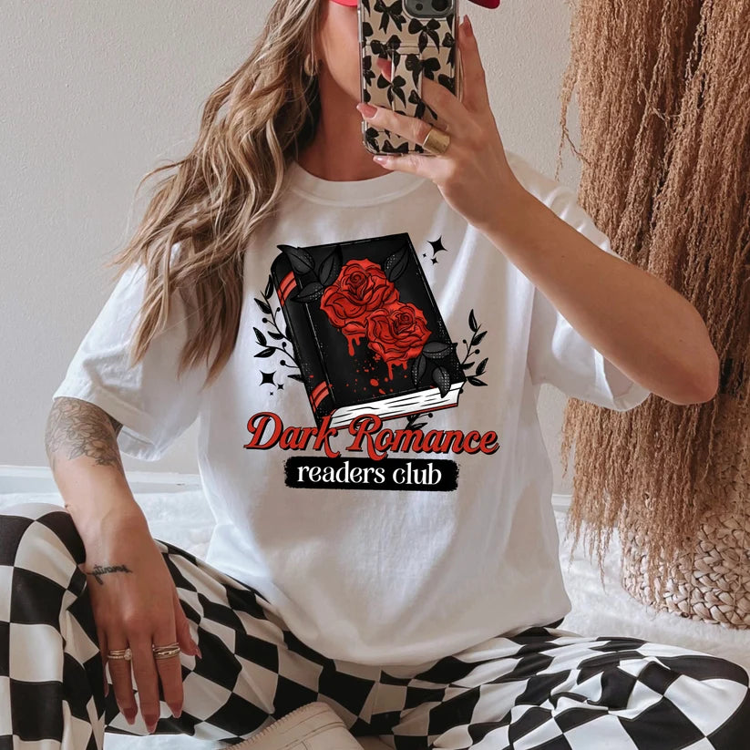 Dark Romance Readers Club Graphic Tee | Book Lover Gothic Romance Shirt