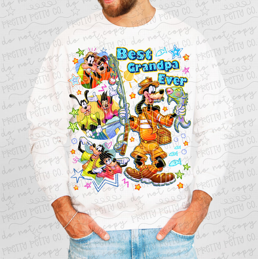 Best Grandpa Ever Graphic Tee | Funny Goofy Grandpa Shirt | Retro Father’s Day Gift Tee for Grandpa - Pretty Petty Co
