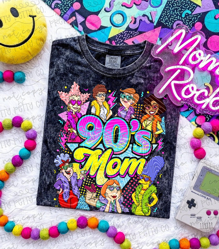 90s Mom Shirt Retro Graphic Tee Comfort Colors Vintage Mama Tee Trendy Oversized Mom Shirt Gift - Pretty Petty Co
