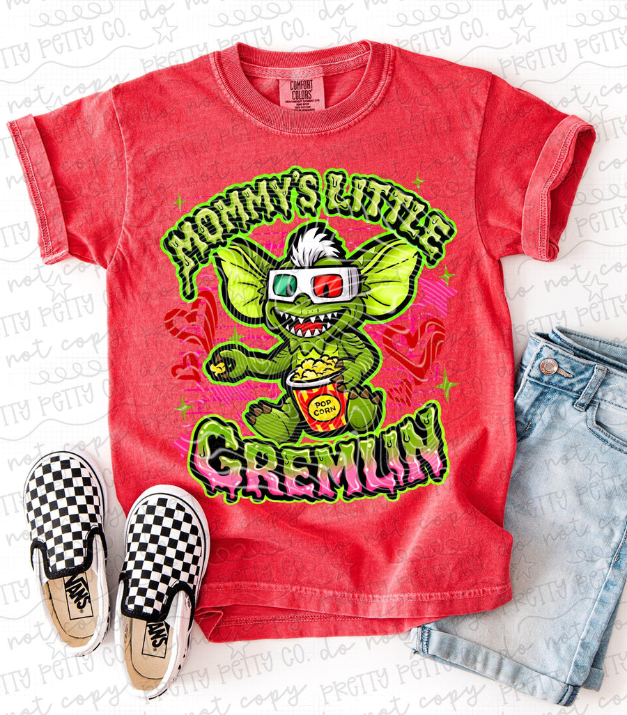 Mommy’s Little Gremlin Boy Shirt, Vintage Funny Boy Mom Graphic Tee, Chaos Mom Life T-Shirt, Cute Wild Child Shirt for Women and Kids - Pretty Petty Co