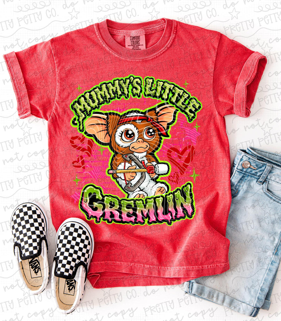 Mummy’s Little Gremlin Girl Shirt, Vintage Funny Girl Mom Graphic Tee, Chaos Mom Life T-Shirt, Cute Wild Child Shirt for Women and Kids (Copy) - Pretty Petty Co