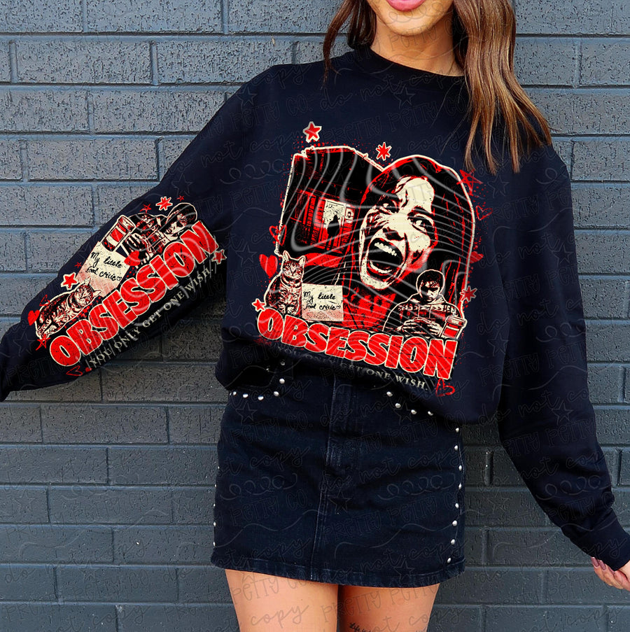 Obsession Horror Graphic Tee | 90s Thriller Movie Inspired Shirt | Spooky Season Graphic Tee