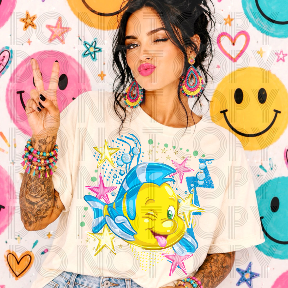 Cheeky Tropical Fish Graphic Tee | Funny Ocean Character Inspired Shirt | Cute Boutique Tee