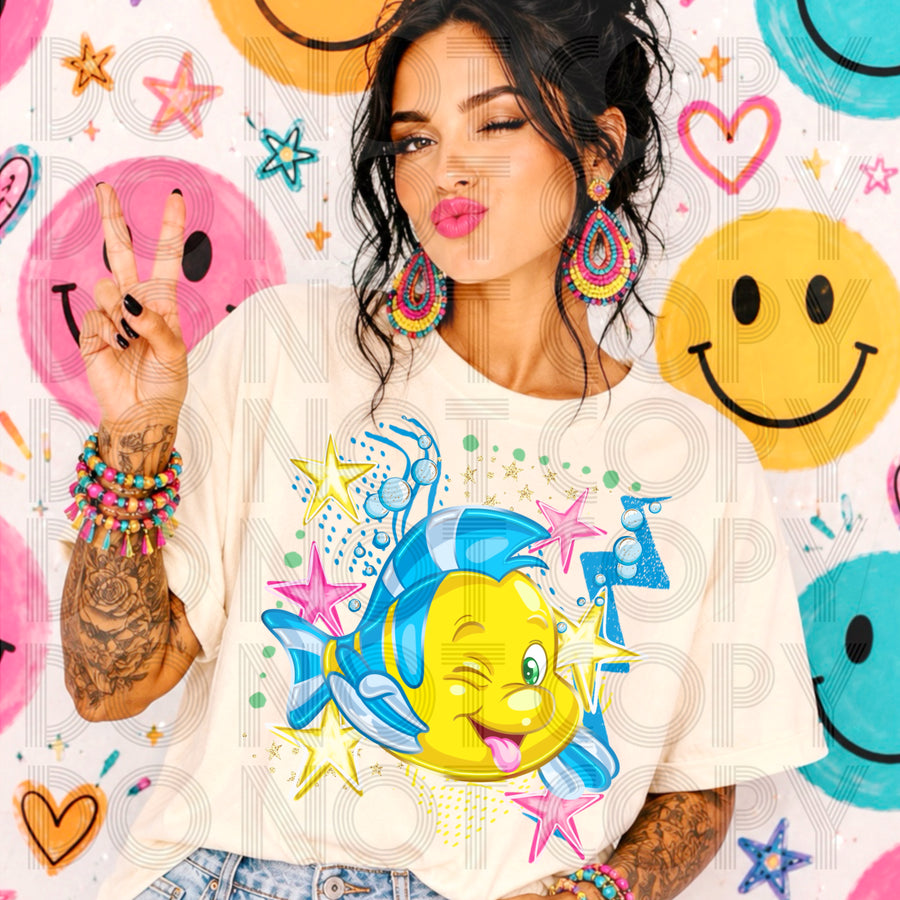 Cheeky Tropical Fish Graphic Tee | Funny Ocean Character Inspired Shirt | Cute Boutique Tee