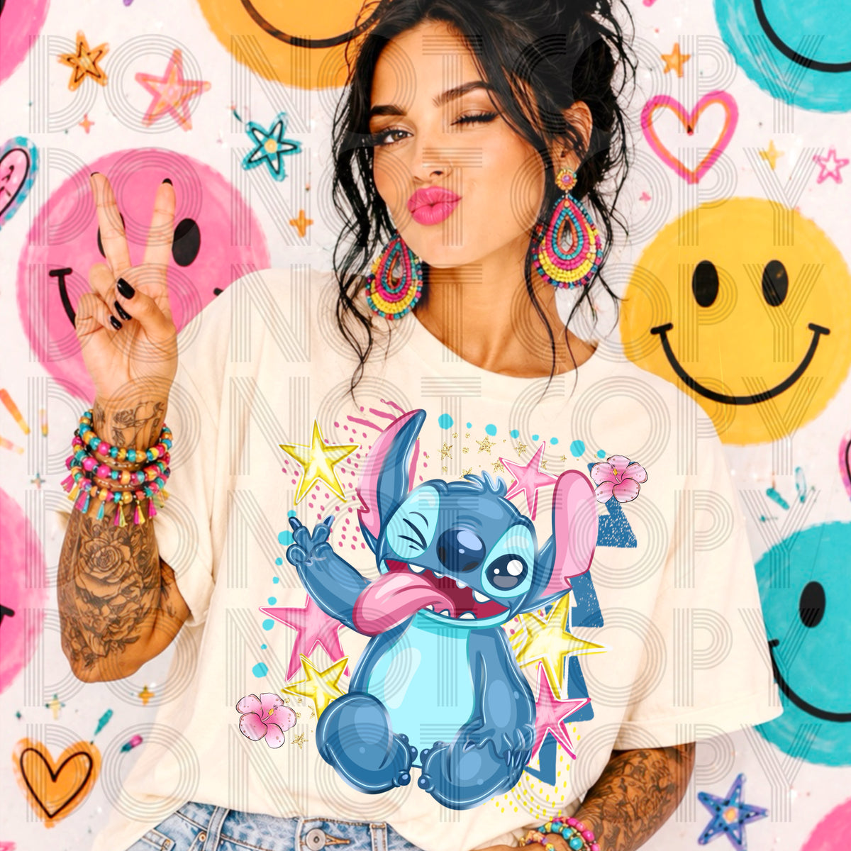 Cheeky Blue Alien Graphic Tee | Funny Space Character Inspired Shirt | Cute Boutique Tee
