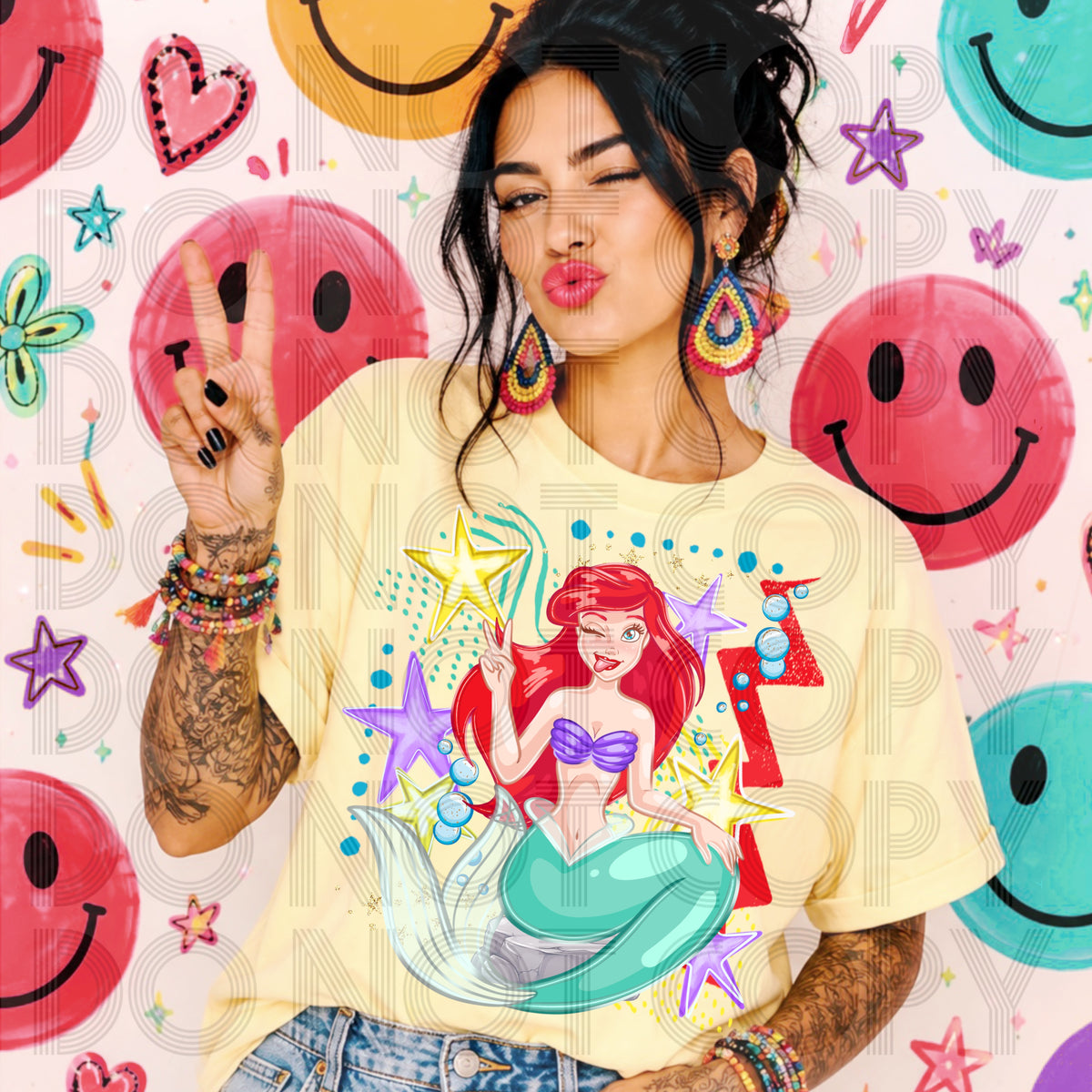 Cheeky Mermaid Princess Graphic Tee | Funny Ocean Character Inspired Shirt | Cute Boutique Tee