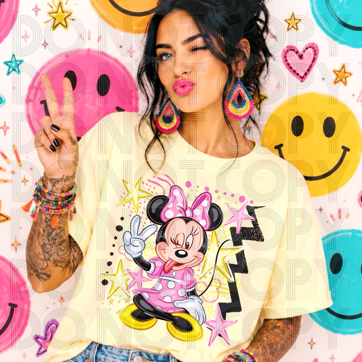 Cheeky Mouse Girl Graphic Tee | Funny Cartoon Character Inspired Shirt | Cute Retro Tee