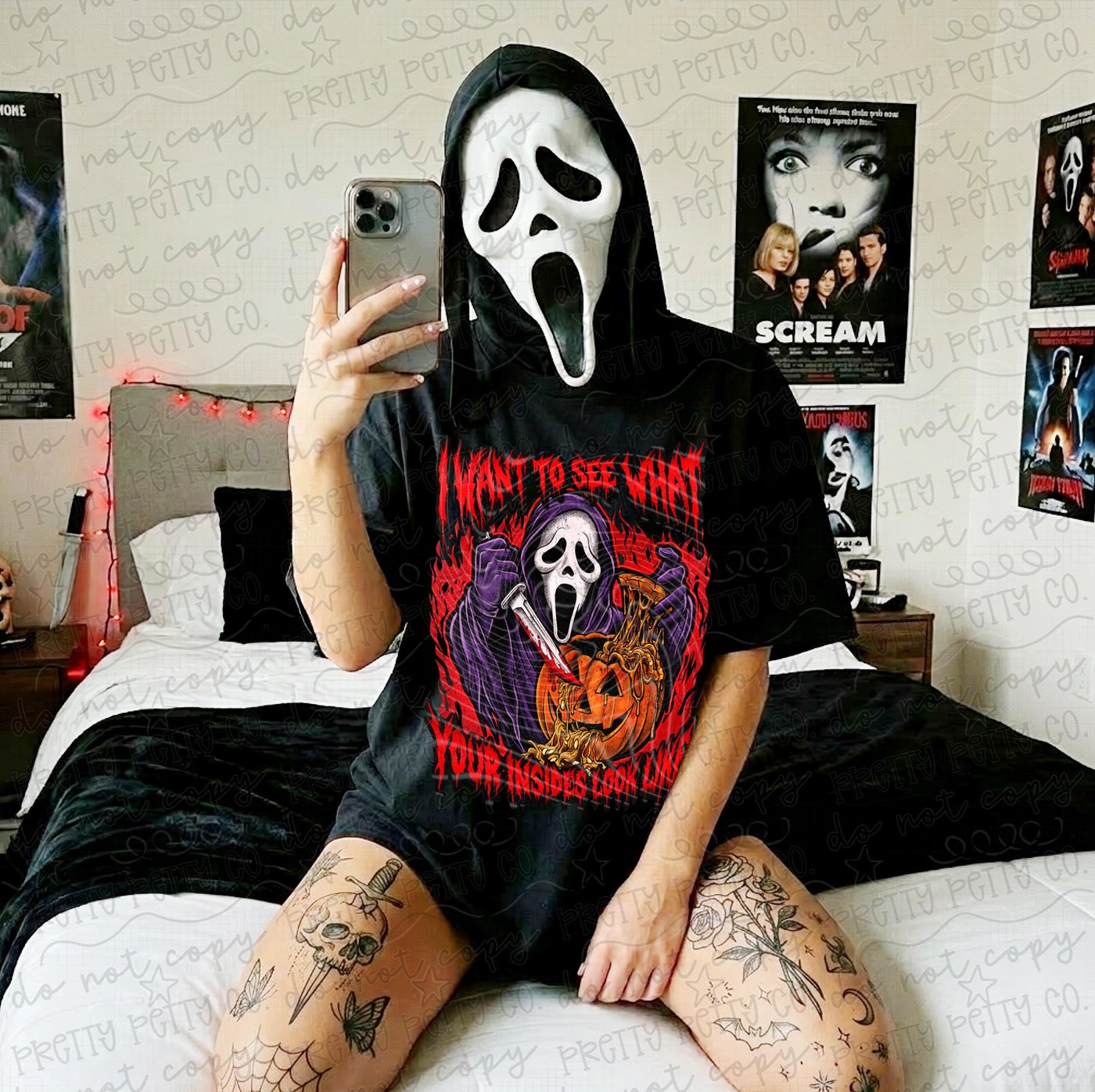 Scary Movie Halloween Graphic Tee | Horror Pumpkin Shirt | Spooky Season Slasher T-Shirt