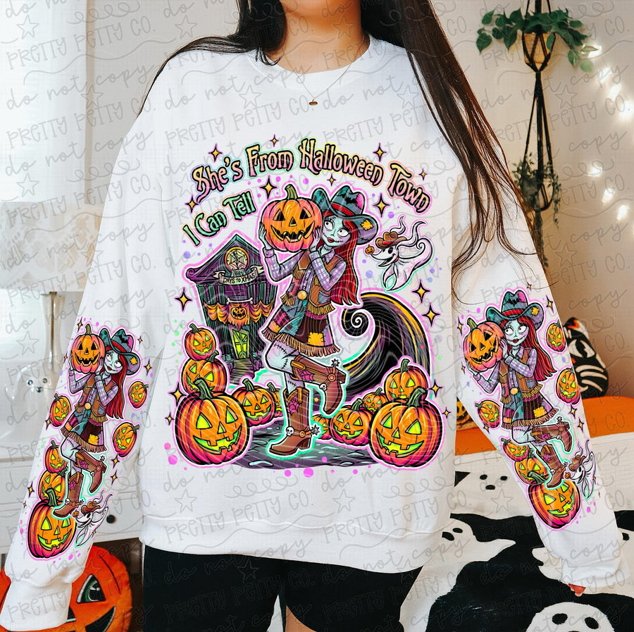 She's From Halloween Town Shirt | Spooky Season Graphic Tee | Cute Halloween Shirt | Fall Halloween Apparel | Witchy Graphic Tee