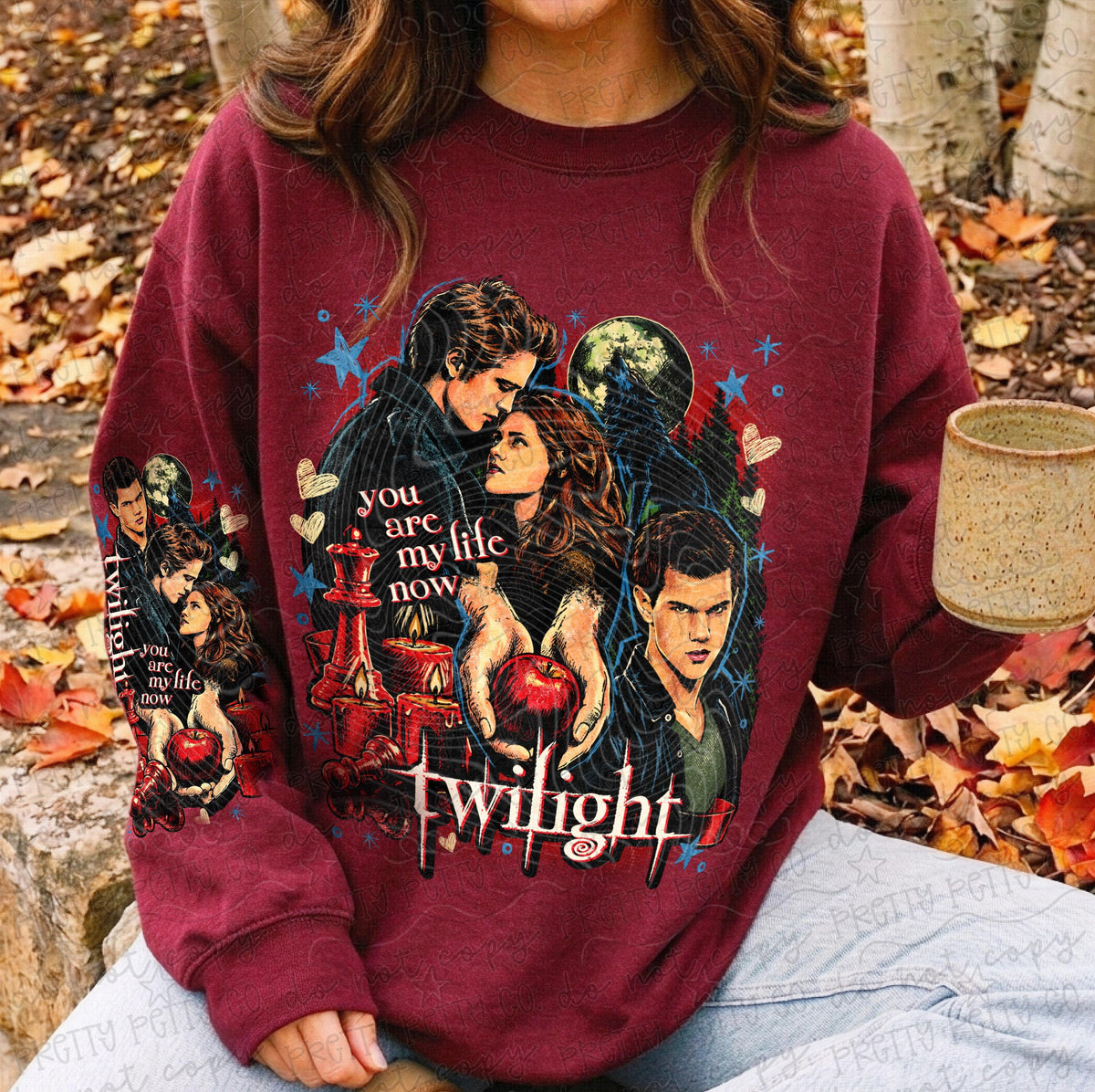 Vampire Inspired Graphic Tee or Sweatshirt | Vampire Romance Shirt | Forks Washington Movie Inspired Tee | Front Back & Sleeve Options