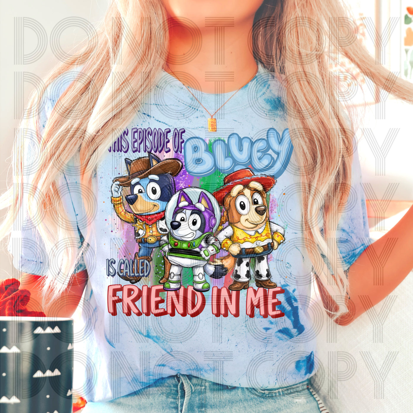 Blue Dog Toy Friends Graphic Tee – Cute Adventure Kids Shirt