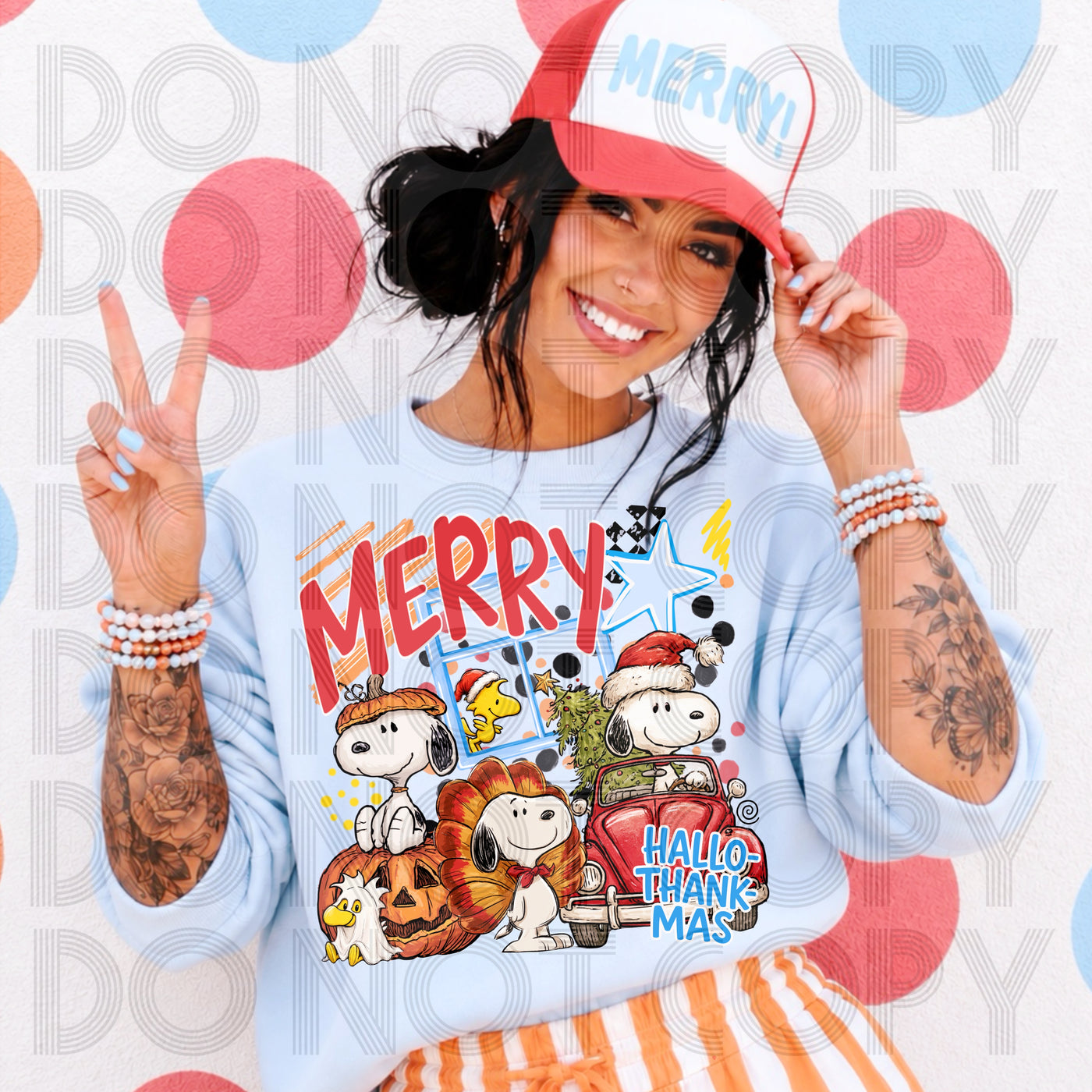 Hallow-Thank-Mas Graphic Tees – Fall Halloween Thanksgiving & Christmas Shirts
