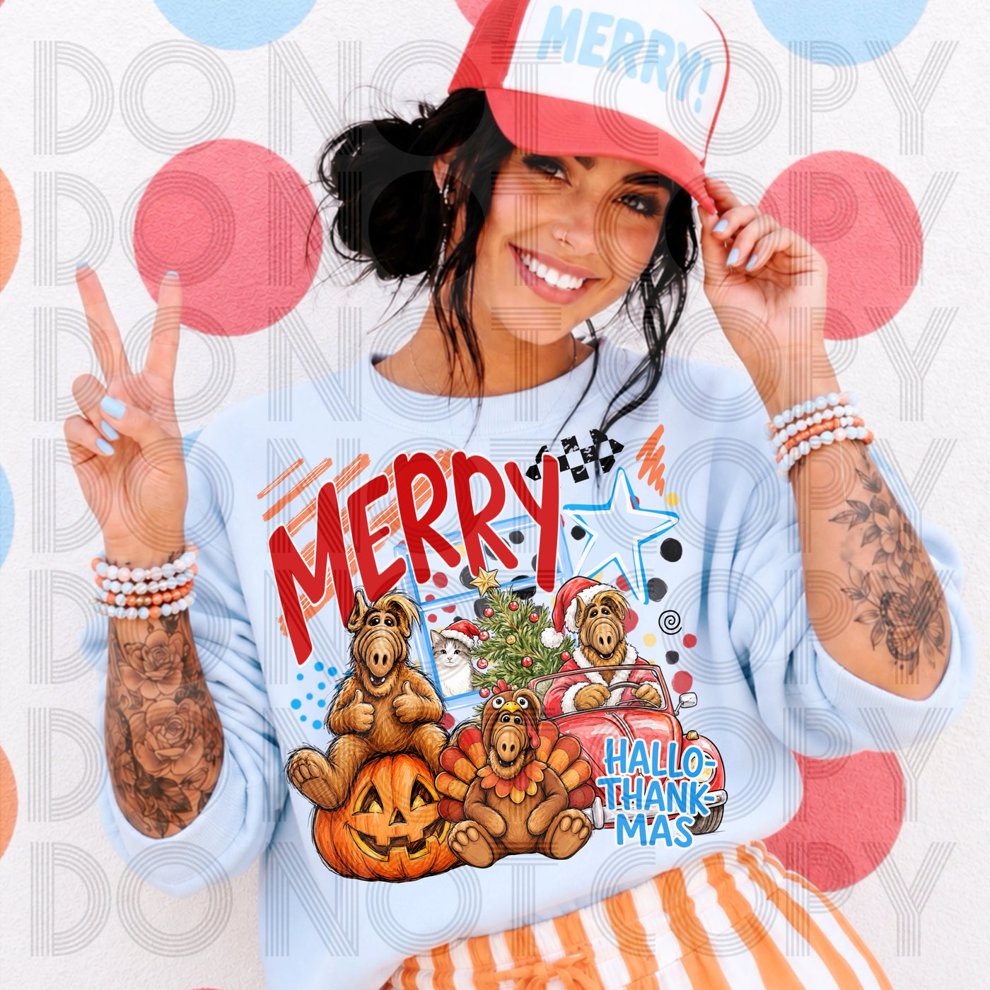 Hallow-Thank-Mas Graphic Tees – Fall Halloween Thanksgiving & Christmas Shirts