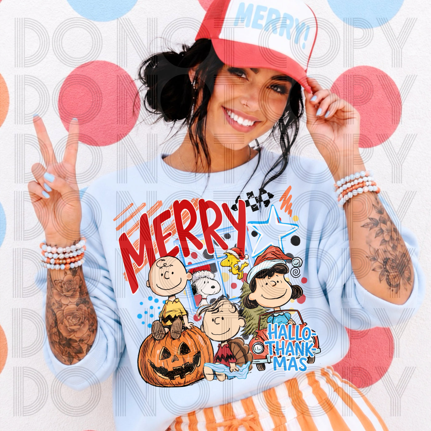 Hallow-Thank-Mas Graphic Tees – Fall Halloween Thanksgiving & Christmas Shirts