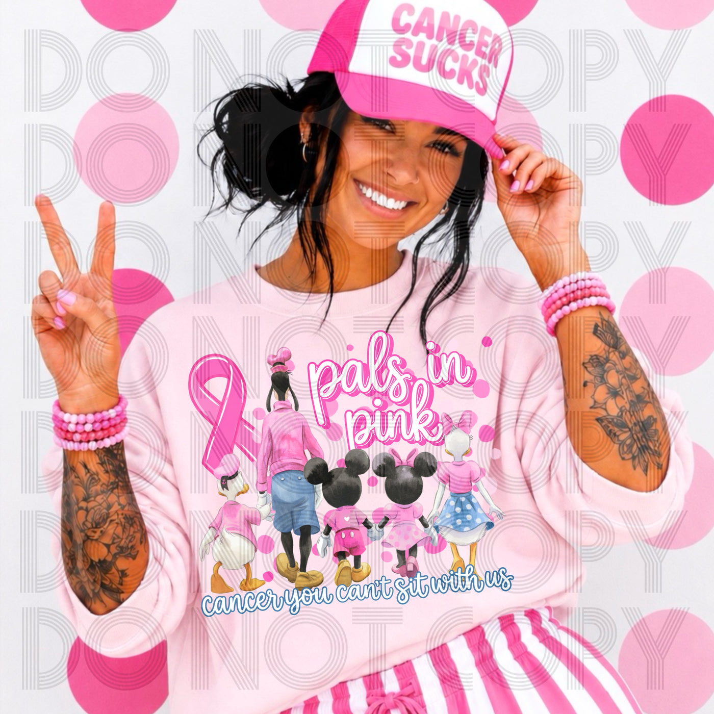 Pals in Pink Breast Cancer Awareness Graphic Tee