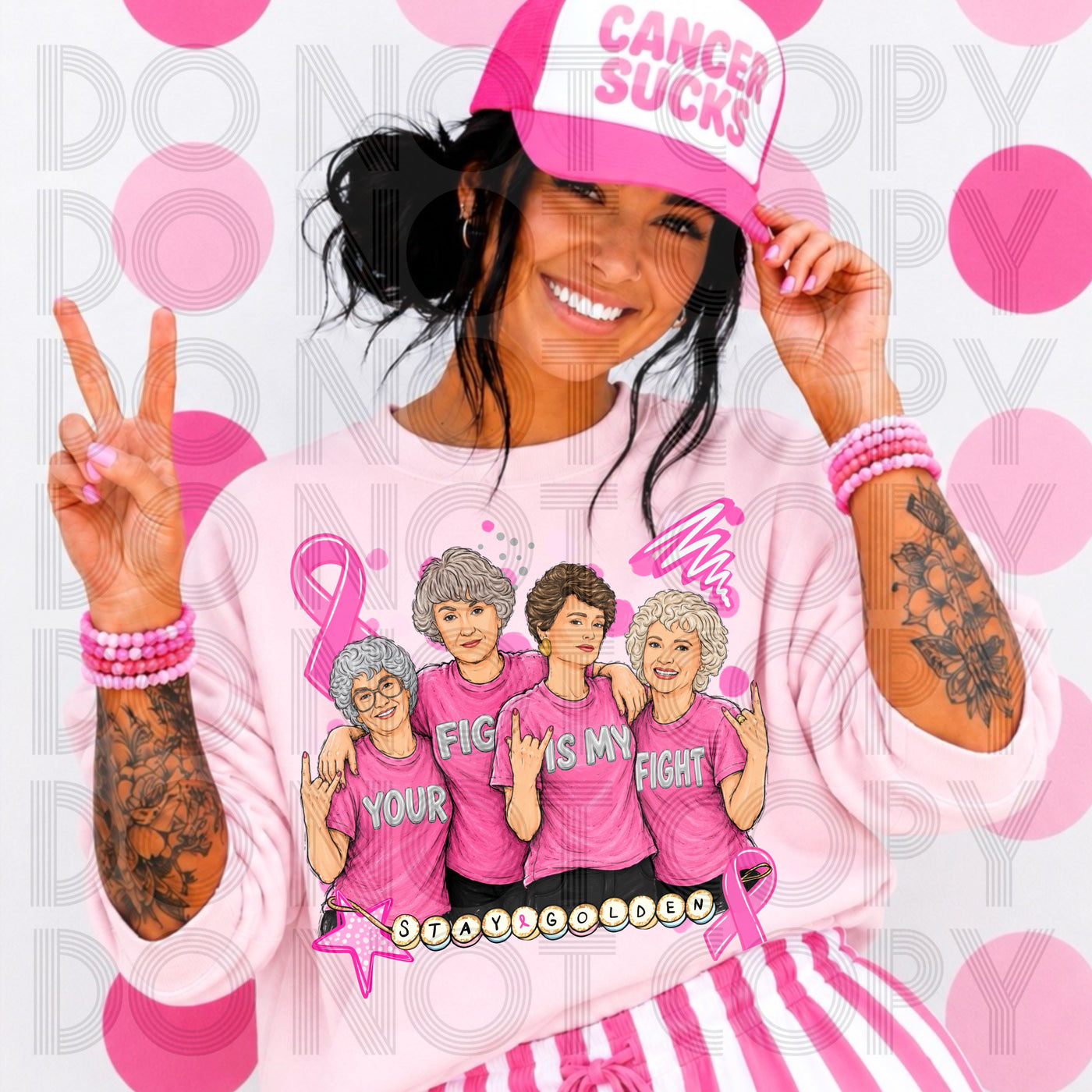 Your Fight Is My Fight Breast Cancer Awareness Graphic Tee