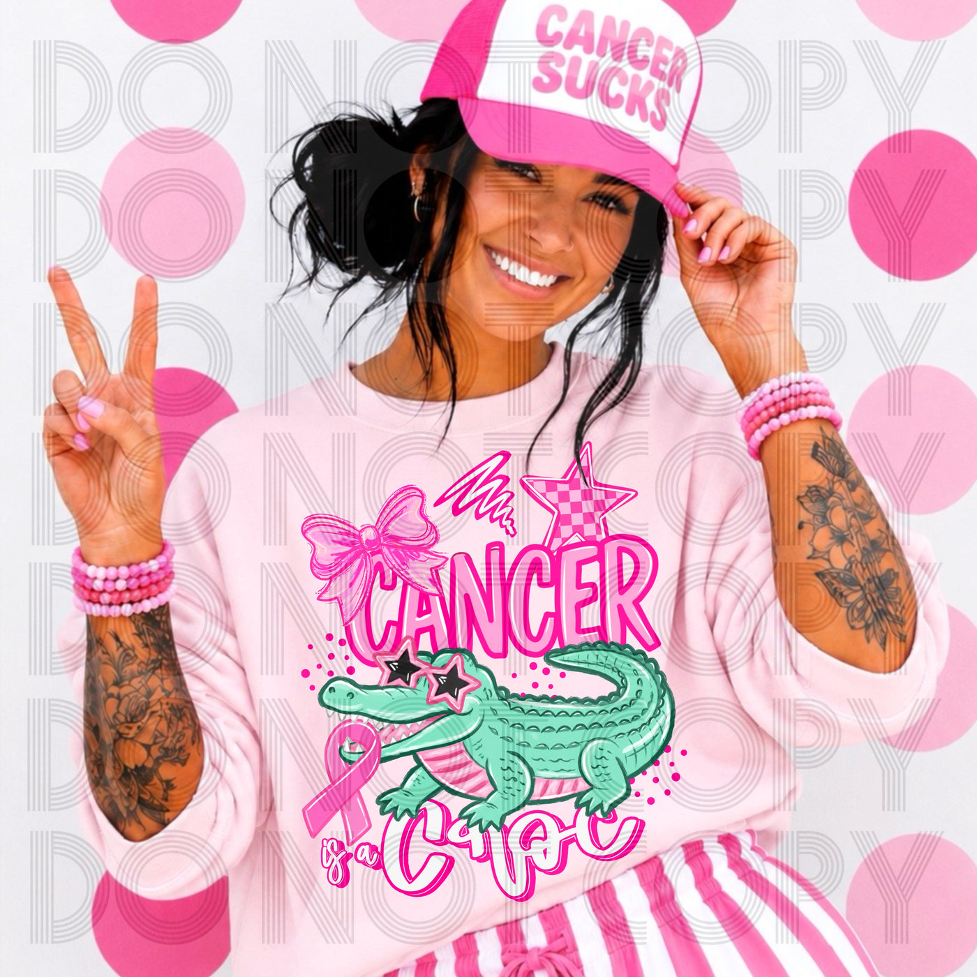 Cancer Is a Croc Breast Cancer Awareness Graphic Tee