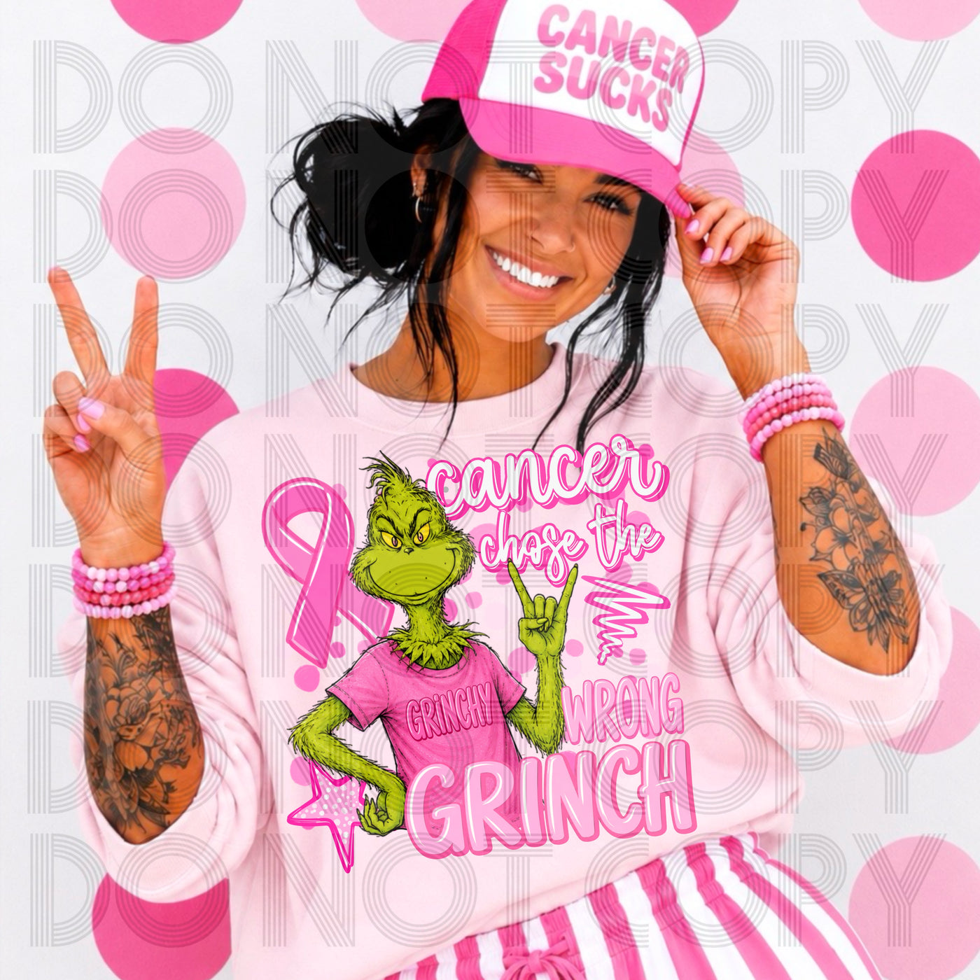 Cancer Chose the Wrong One Breast Cancer Awareness Graphic Tee