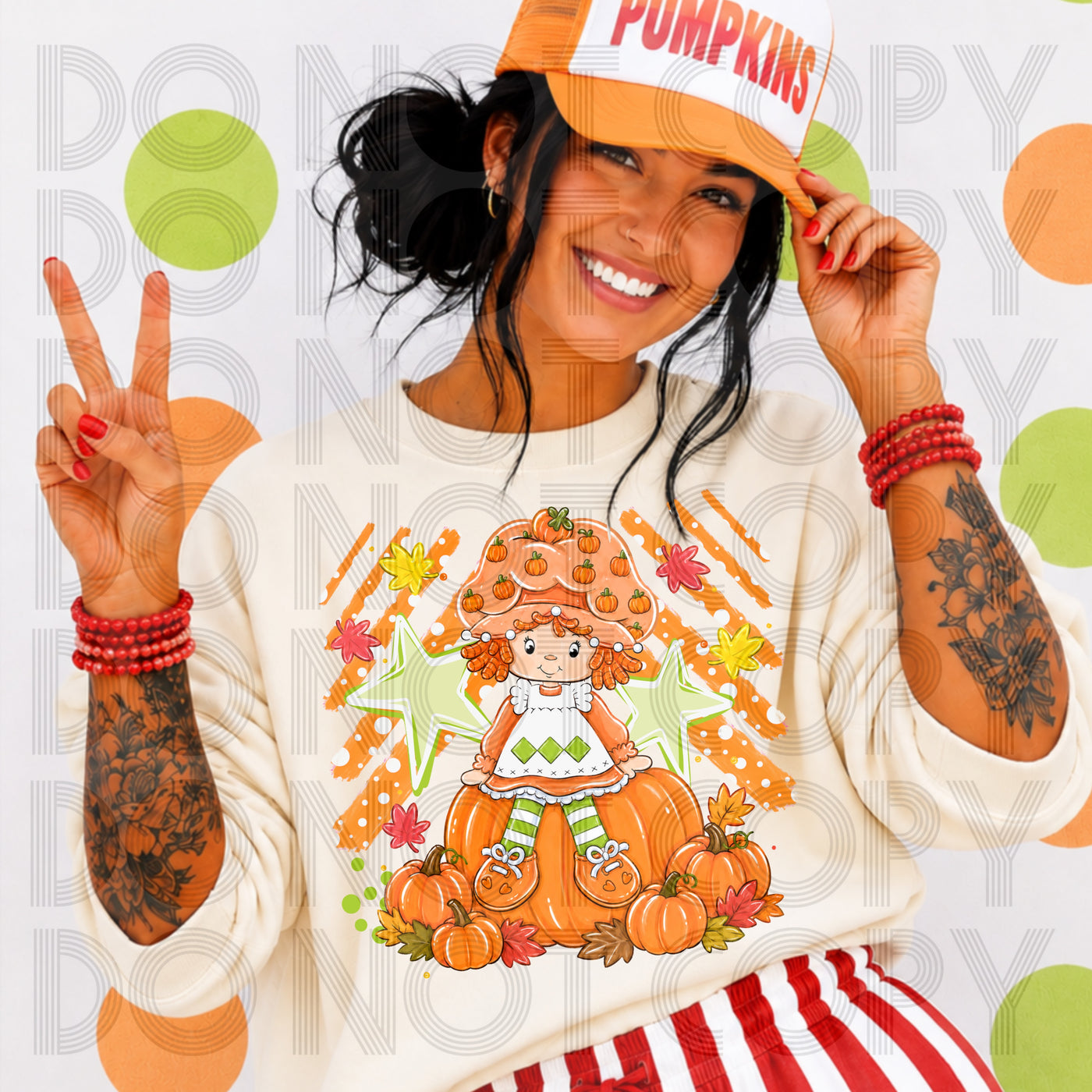 Pumpkin Girl Fall Graphic Sweatshirt | Cute Pumpkin Patch Shirt | Retro Autumn Graphic Tee