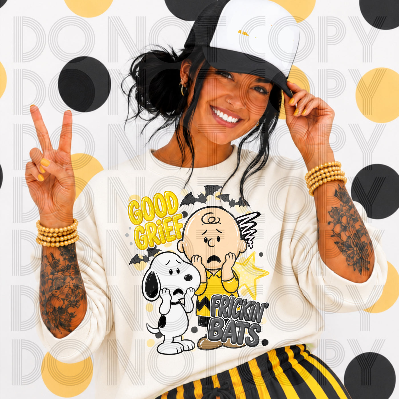 Funny Halloween Bat Graphic Tee | Good Grief Spooky Shirt | Retro Halloween Character Tee