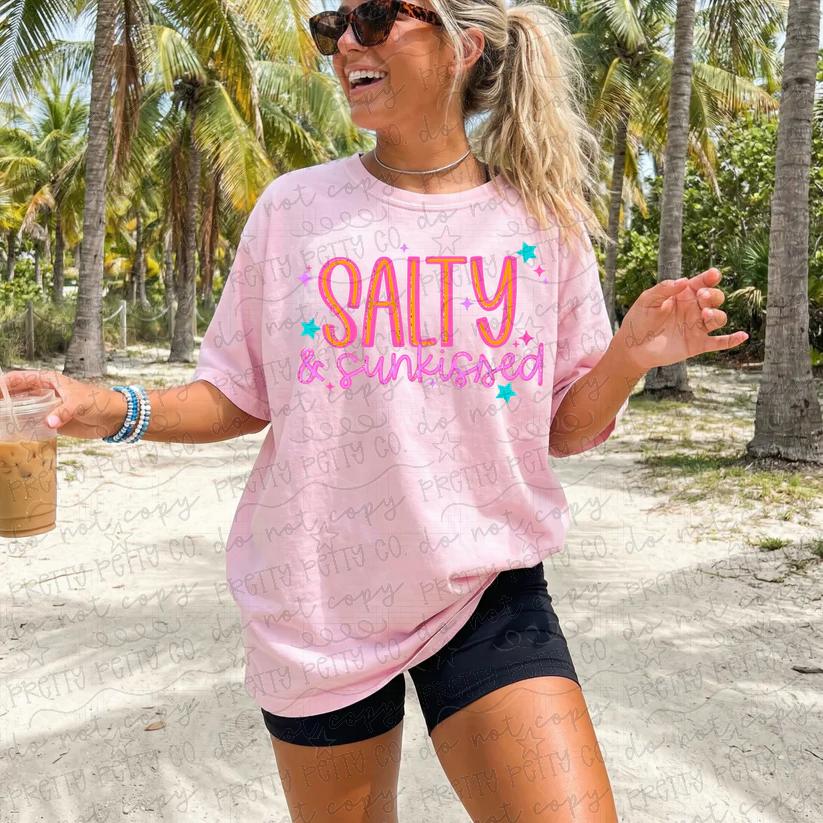 Salty and Sun Kissed Beach Graphic Tee | Cute Summer Shirt