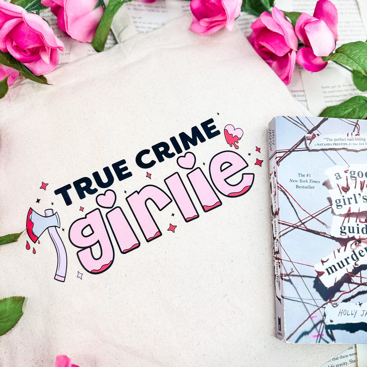True Crime Girlie Canvas Tote Bag