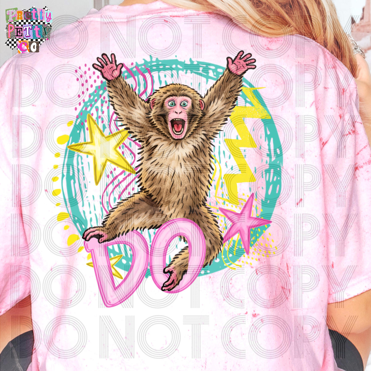 Monkey See Monkey Do Comfort Colors Colorblast Graphic Tee, Funny Retro Quote Shirt, Playful Boutique Style, Adult & Youth Sizes - Pretty Petty Co