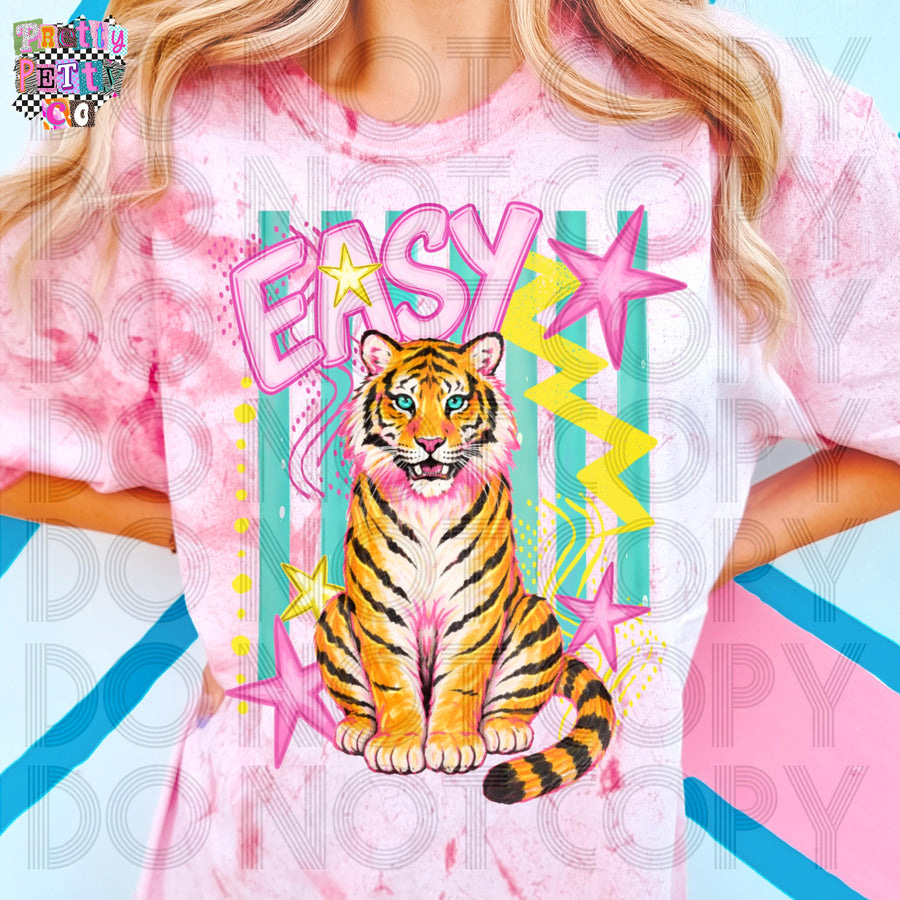 Easy Tiger Comfort Colors Colorblast Graphic Tee, Retro Western Cowgirl Shirt, Vintage Vibes Boutique Style, Adult & Youth Sizes - Pretty Petty Co