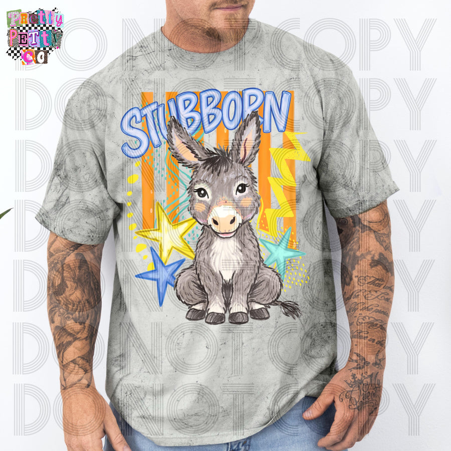 Crazy Donkey Attitude Comfort Colors Colorblast Graphic Tee, Funny Farm Animal Humor Shirt, Sassy Sarcastic Vibes, Trendy Boutique Style, Adult & Youth Sizes - Pretty Petty Co