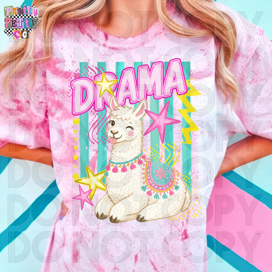 Drama Llama Comfort Colors Colorblast Graphic Tee, Funny Sassy Llama Shirt, Sarcastic Humor, Trendy Boutique Style, Adult & Youth Sizes