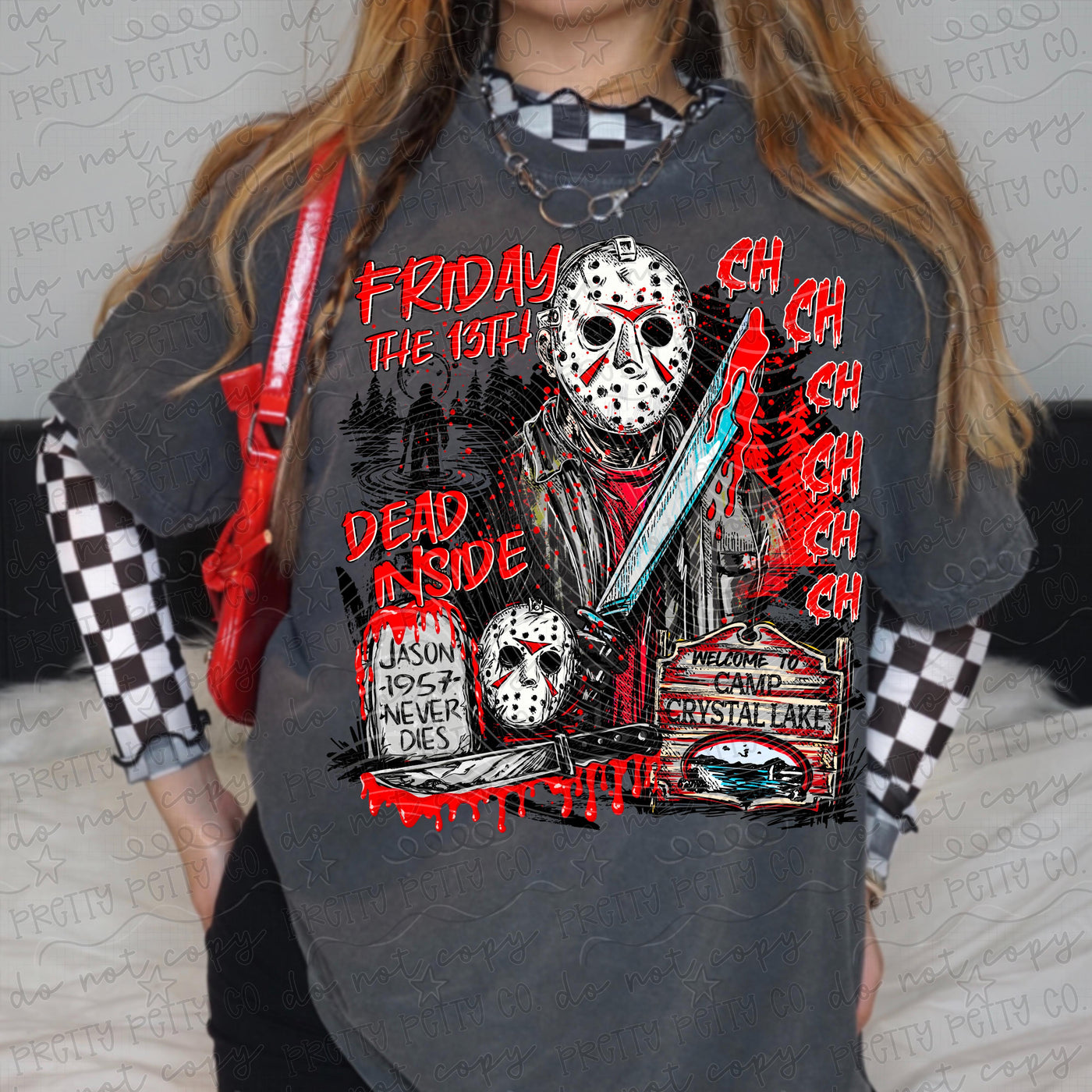 Hockey Mask Killer Horror Graphic Tee | Retro Slasher Halloween Shirt | Spooky Horror Movie T-Shirt