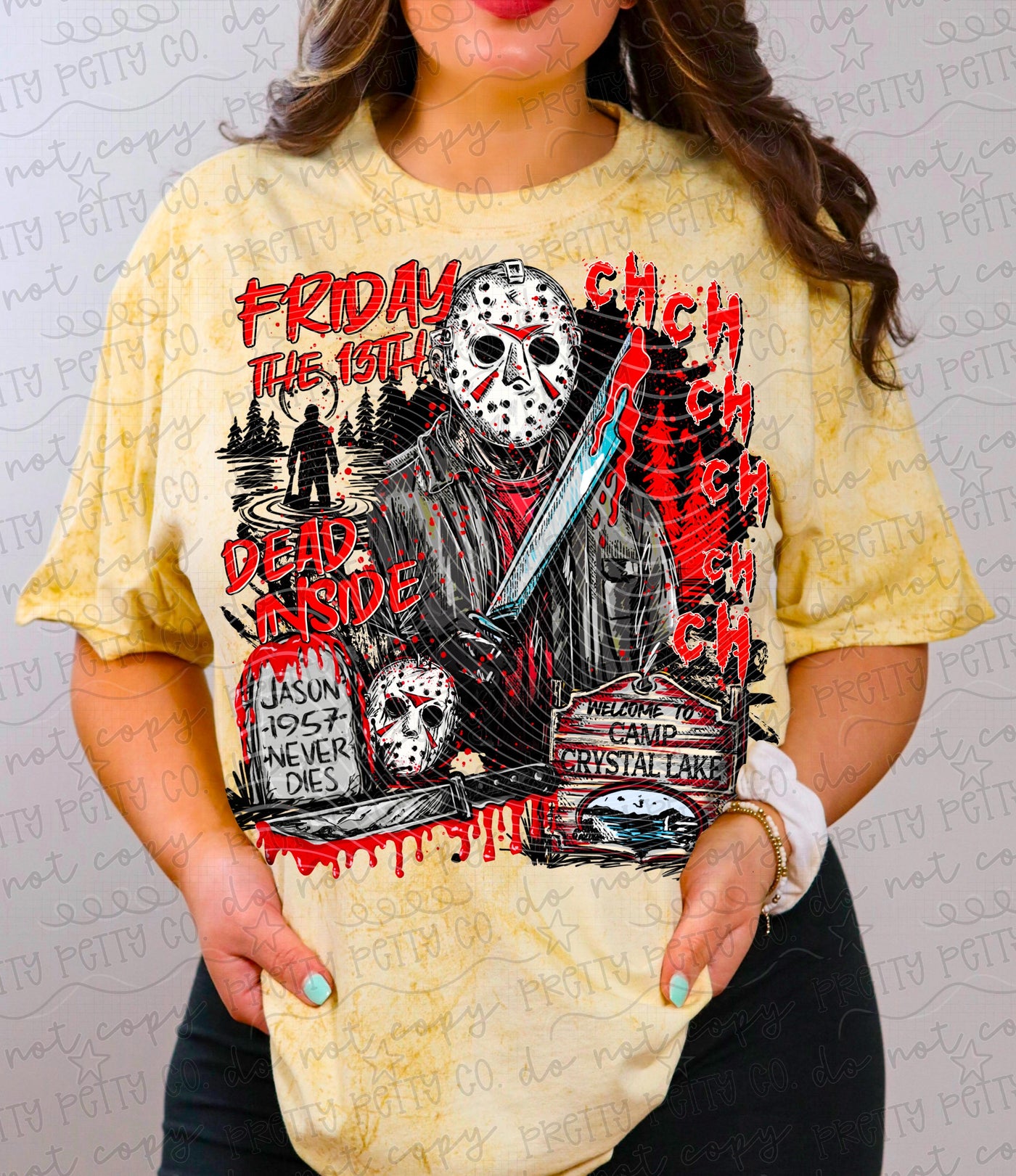 Hockey Mask Killer Horror Graphic Tee | Retro Slasher Halloween Shirt | Spooky Horror Movie T-Shirt