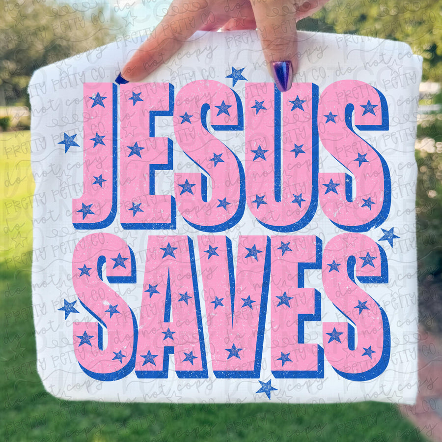 Jesus Saves Inspirational Christian Graphic Shirt