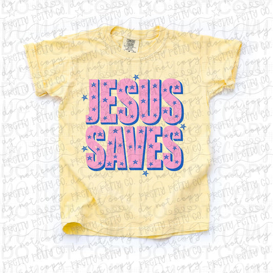 Jesus Saves Inspirational Christian Graphic Shirt