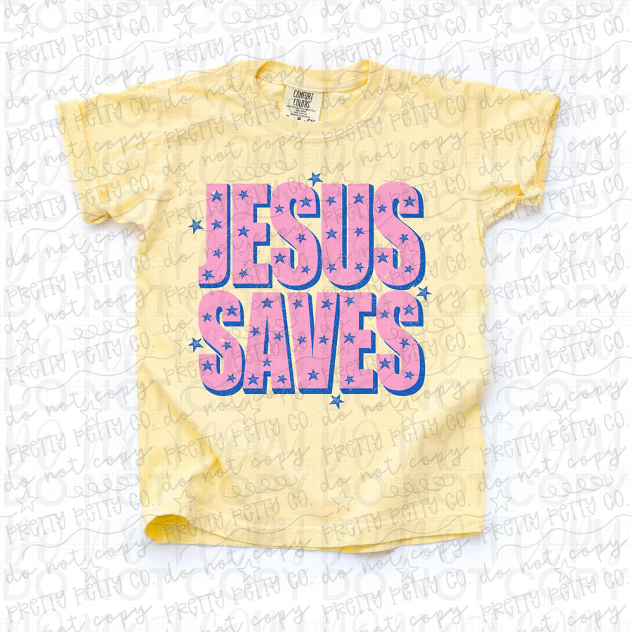Jesus Saves Inspirational Christian Graphic Shirt