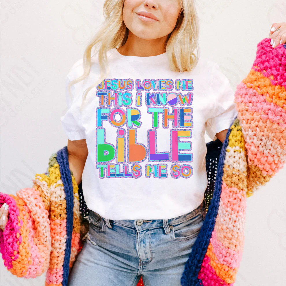Jesus Loves Me This I Know Graphic Tee – Faith-Based Shirt, Bible Quote T-Shirt, Inspirational Christian Tee - Pretty Petty Co
