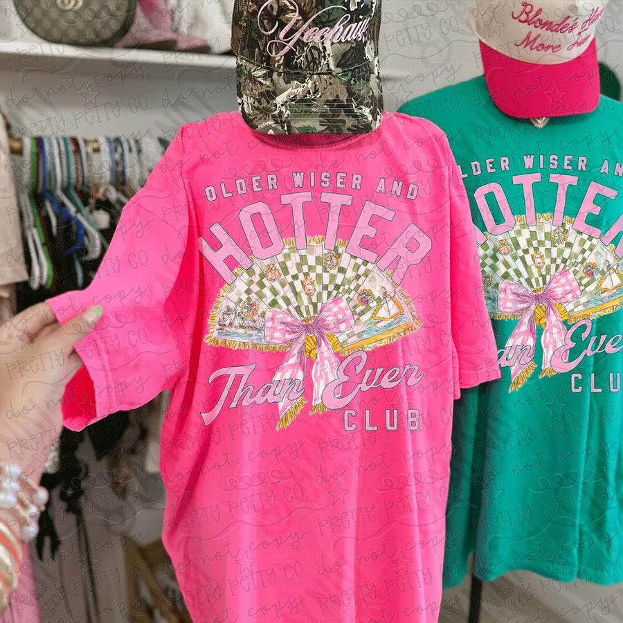 Hotter Than Ever Club Graphic Tee | Trendy Hot Girl Summer Shirt | Retro Summer Comfort Colors Tee | Cute Vacation Beach Outfit - Pretty Petty Co