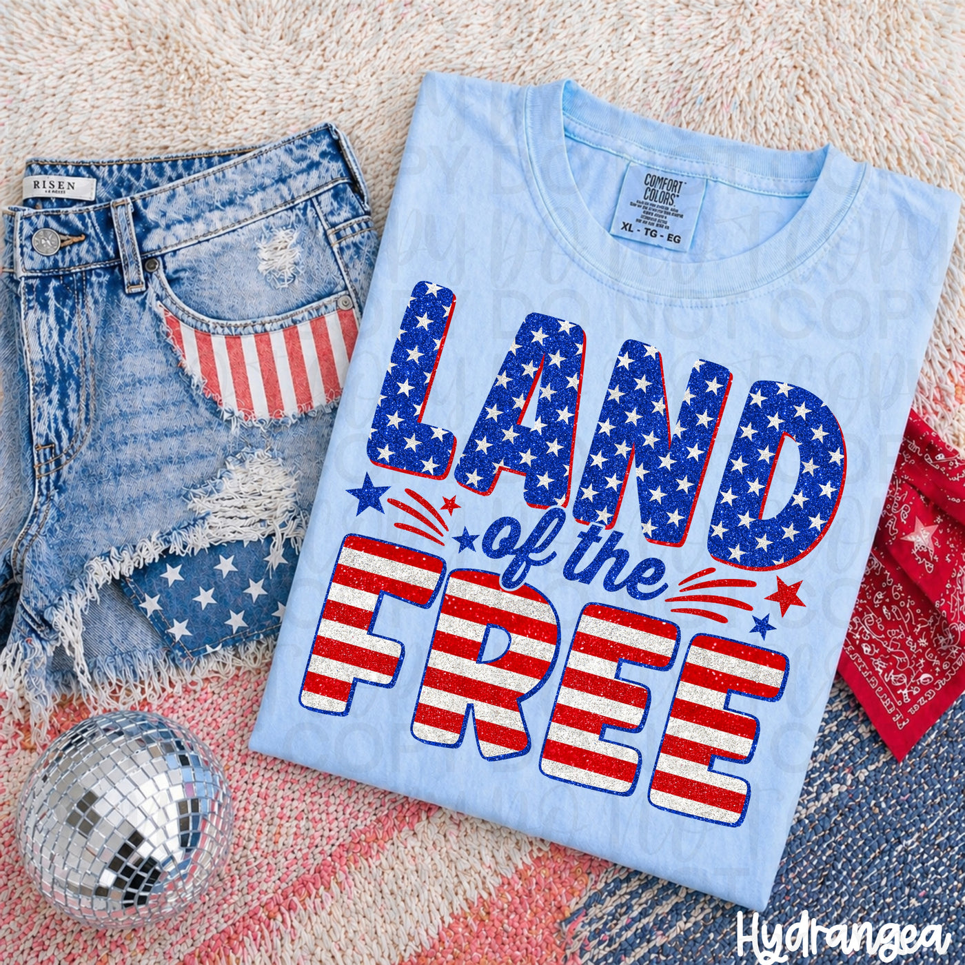 Land of the Free Patriotic Shirt | Red White and Blue American Pride Tee