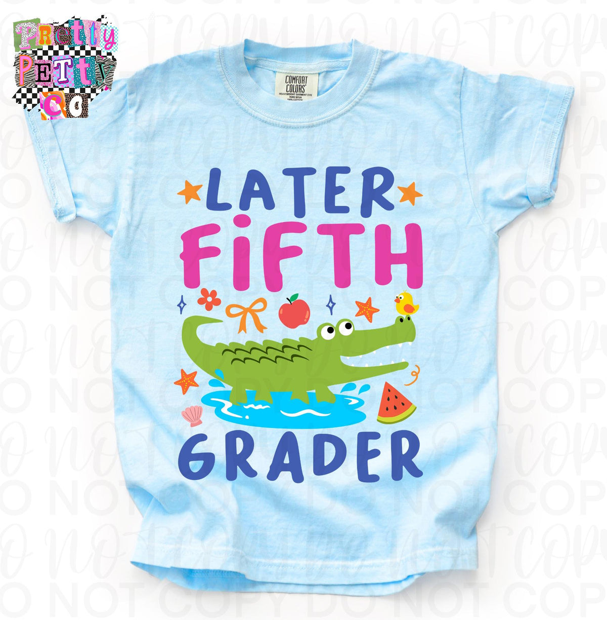 Later Gator Cute Alligator Graphic Tee, Back to School Girls Shirt, Fun Classroom Outfit, Comfort Colors, Youth Sizing - Pretty Petty Co