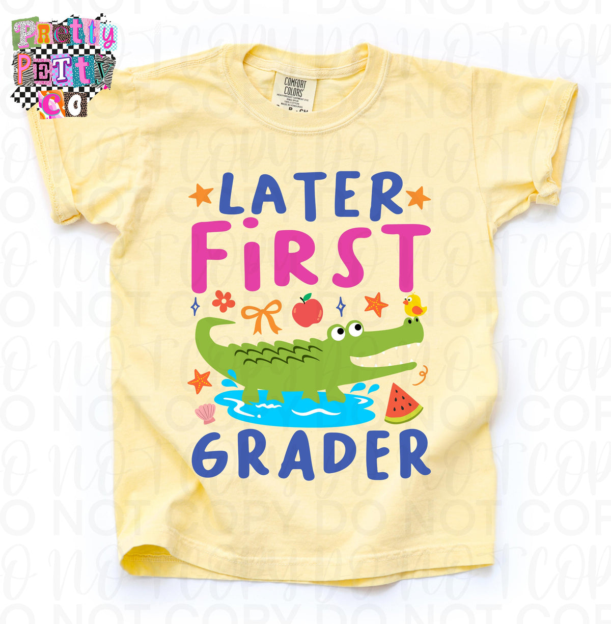 Later Gator Cute Alligator Graphic Tee, Back to School Girls Shirt, Fun Classroom Outfit, Comfort Colors, Youth Sizing - Pretty Petty Co