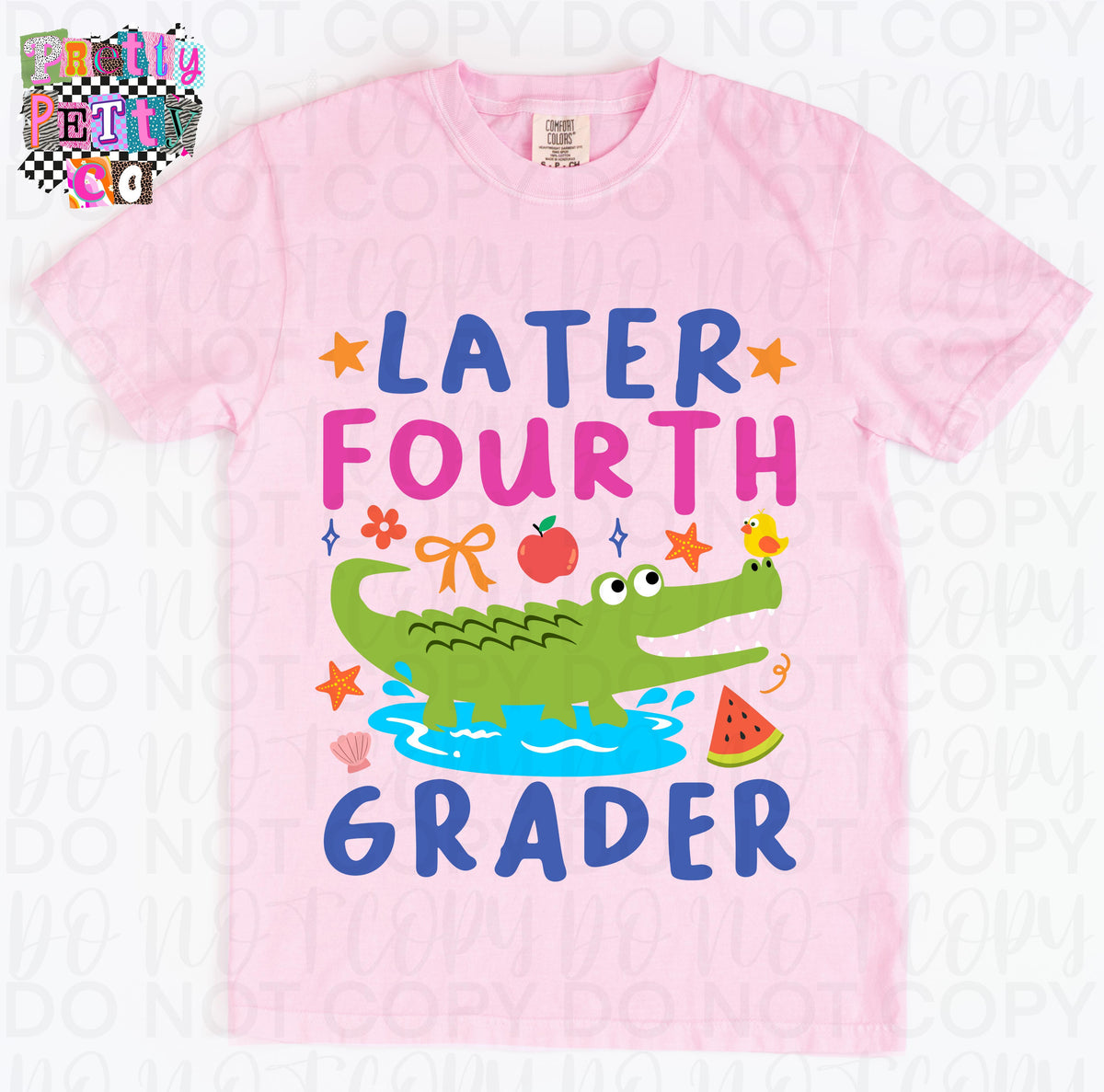 Later Gator Cute Alligator Graphic Tee, Back to School Girls Shirt, Fun Classroom Outfit, Comfort Colors, Youth Sizing - Pretty Petty Co