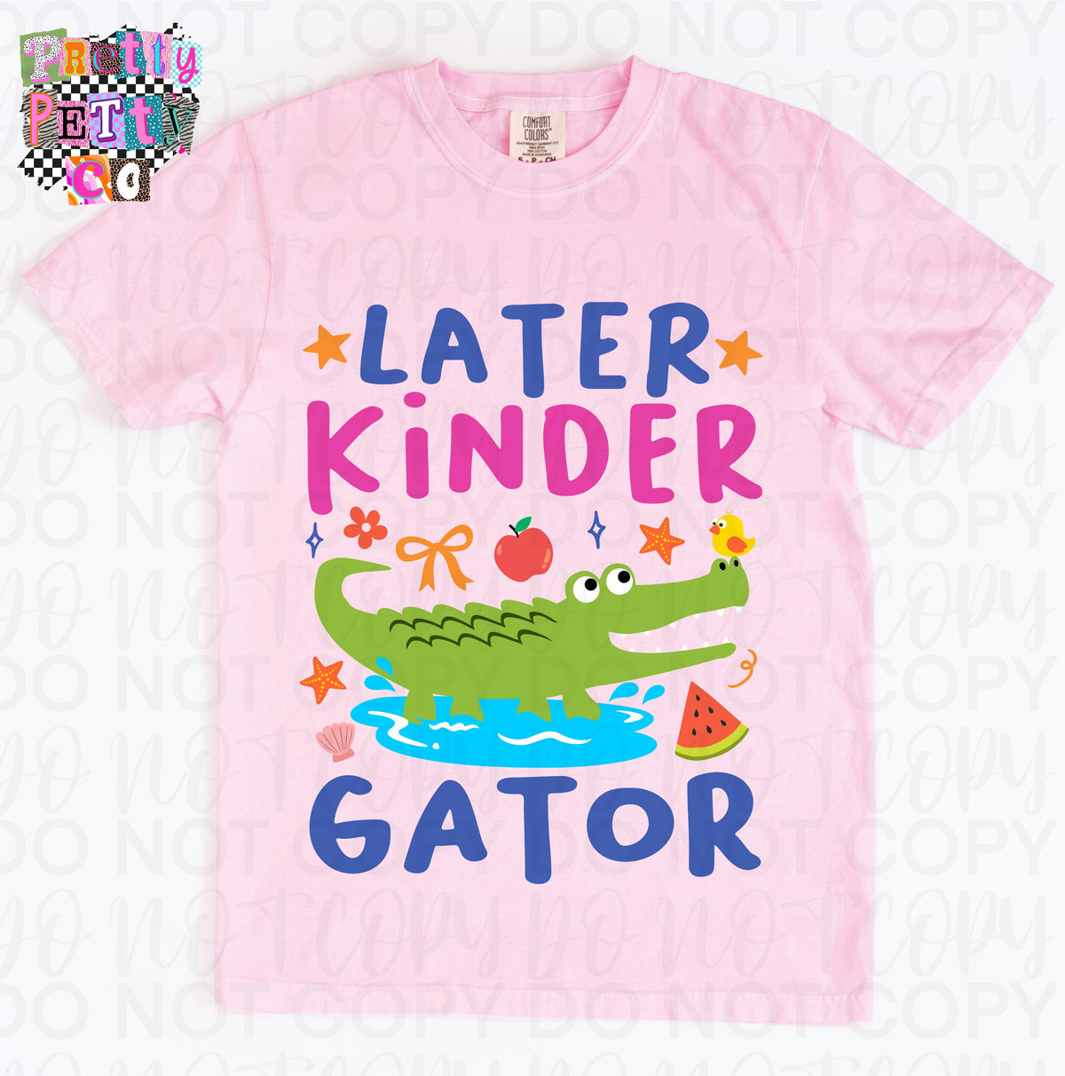 Later Gator Cute Alligator Graphic Tee, Back to School Girls Shirt, Fun Classroom Outfit, Comfort Colors, Youth Sizing - Pretty Petty Co