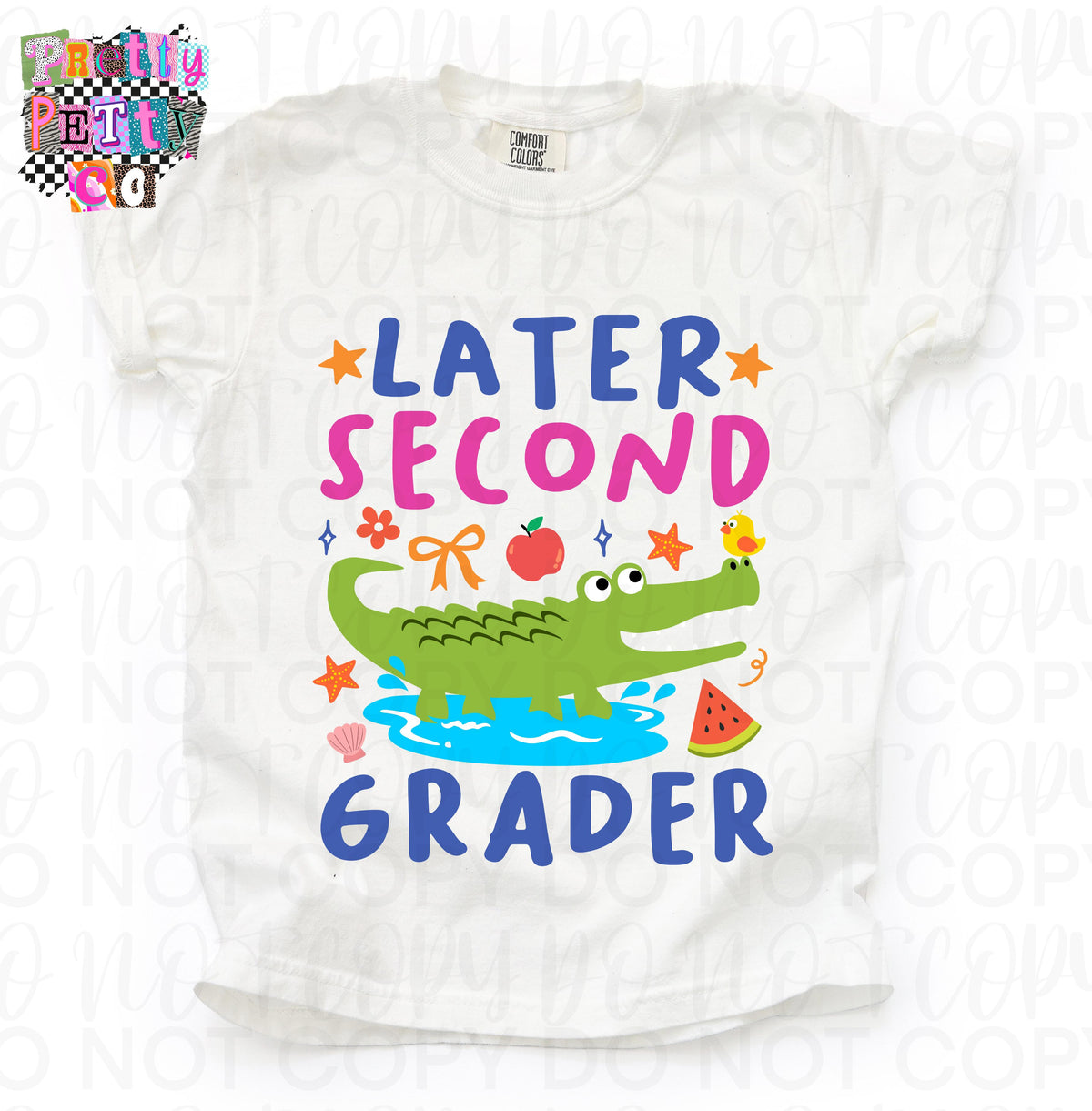 Later Gator Cute Alligator Graphic Tee, Back to School Girls Shirt, Fun Classroom Outfit, Comfort Colors, Youth Sizing - Pretty Petty Co