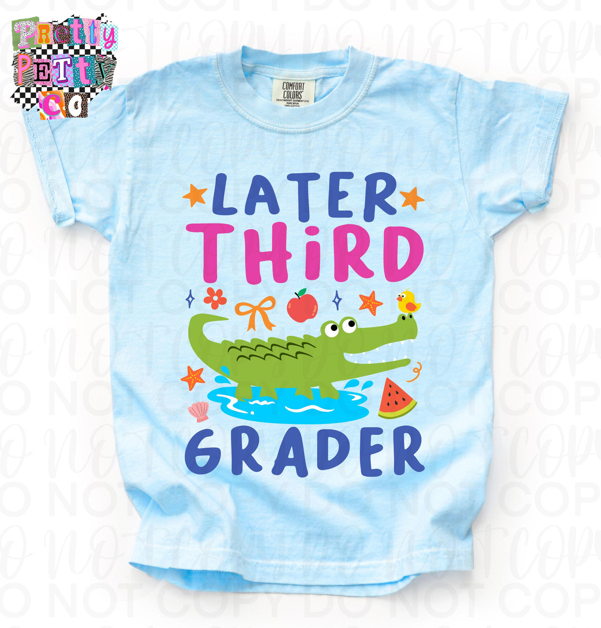 Later Gator Cute Alligator Graphic Tee, Back to School Girls Shirt, Fun Classroom Outfit, Comfort Colors, Youth Sizing - Pretty Petty Co